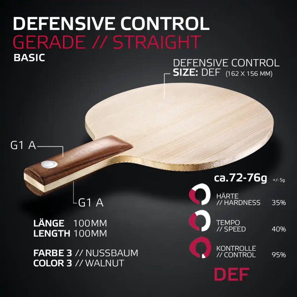 Defensive Control Defensiver Tischtennisschläger für klassische Abwehrspieler von SOULSPIN Tischtennis Shop
