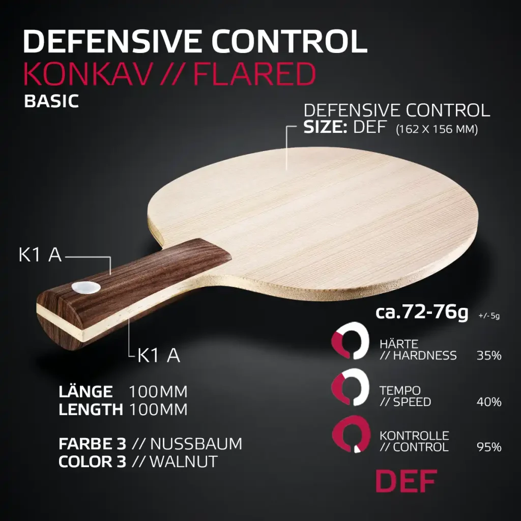Defensive Control Defensive table tennis bat for classic defensive players by SOULSPIN Table Tennis Shop