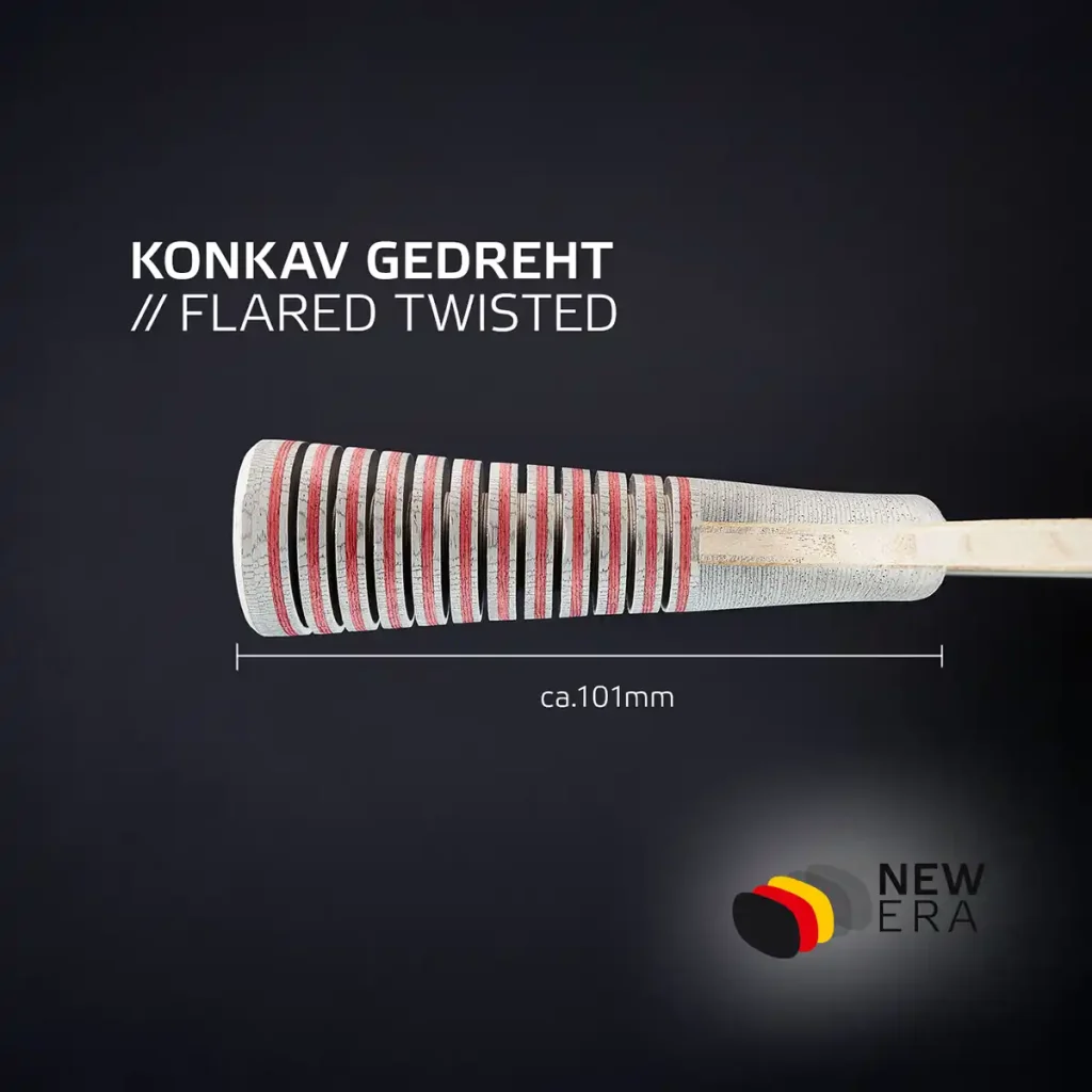 Table Tennis racket with NEW ERA handle flared twisted