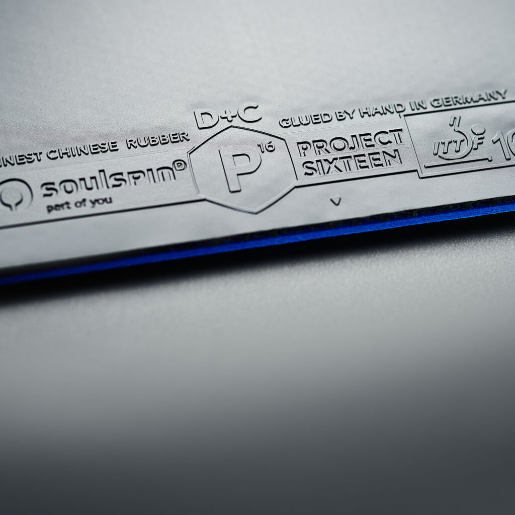 Table tennis rubber in three degrees of hardness Project 16 from Soulspin