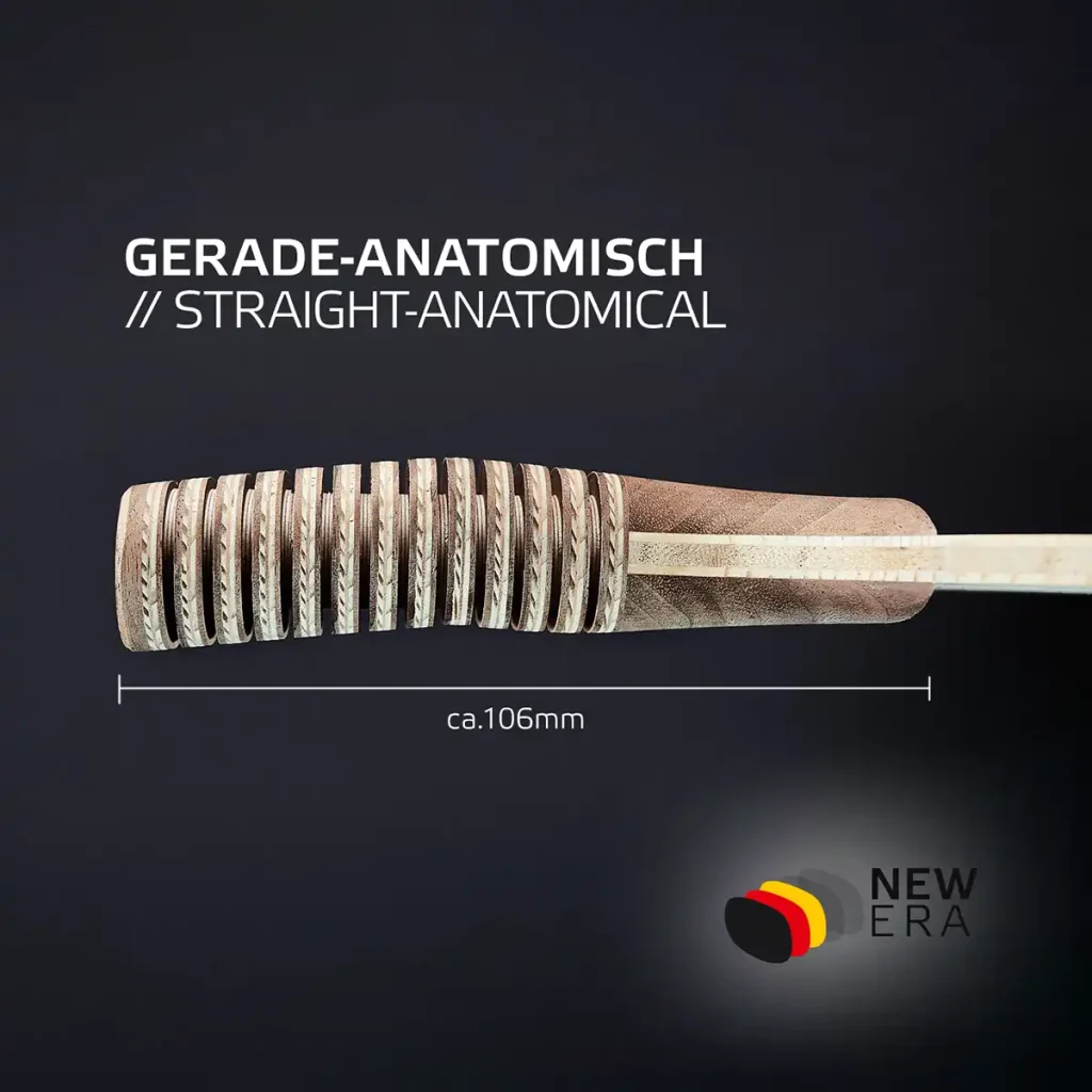 Table Tennis racket with NEW ERA handle straight-anatomic